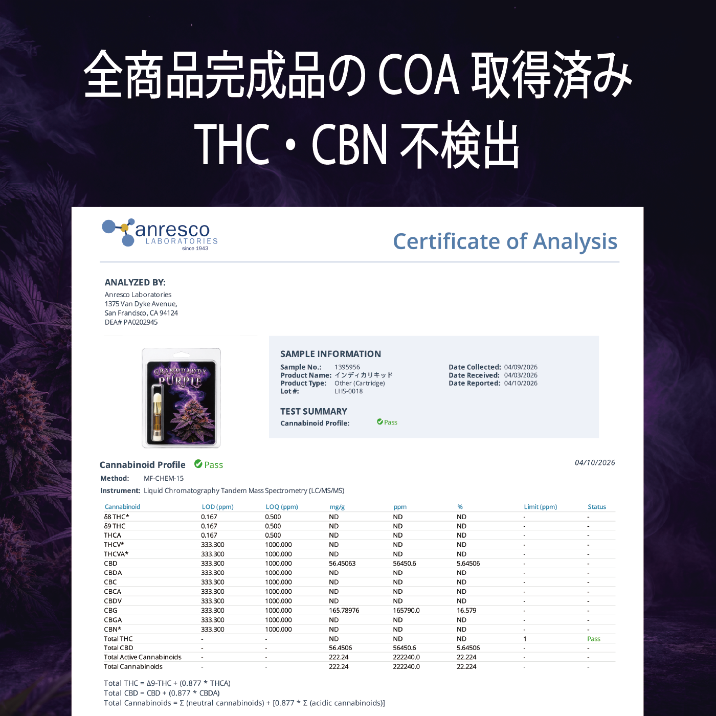 【INDICA】H4CBH+CRDP LIQUID